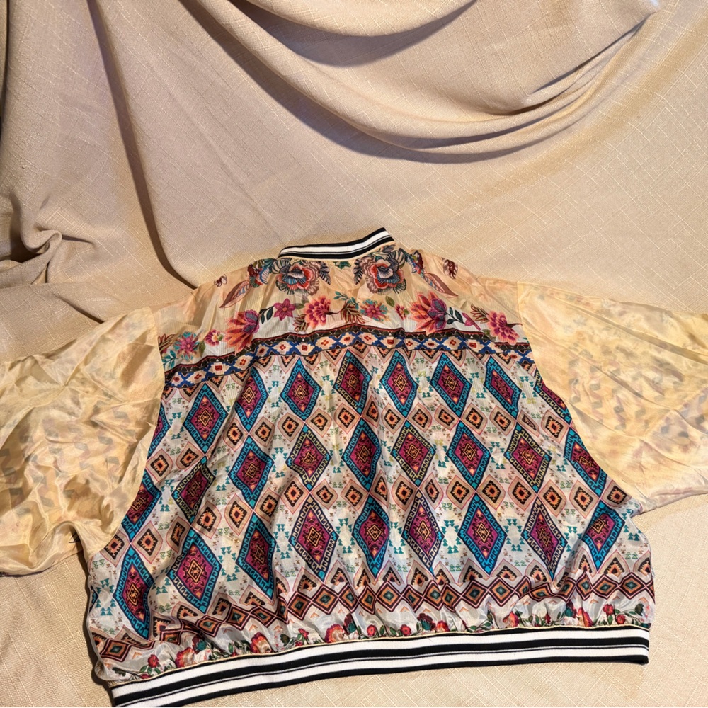 Johnny Was Multicolor Floral
Bomber Jacket - Picture 3 of 5